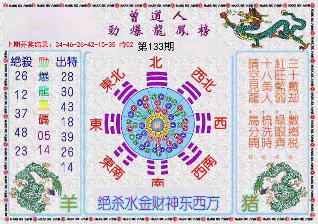 133期曾道人劲爆龙凤榜[图]