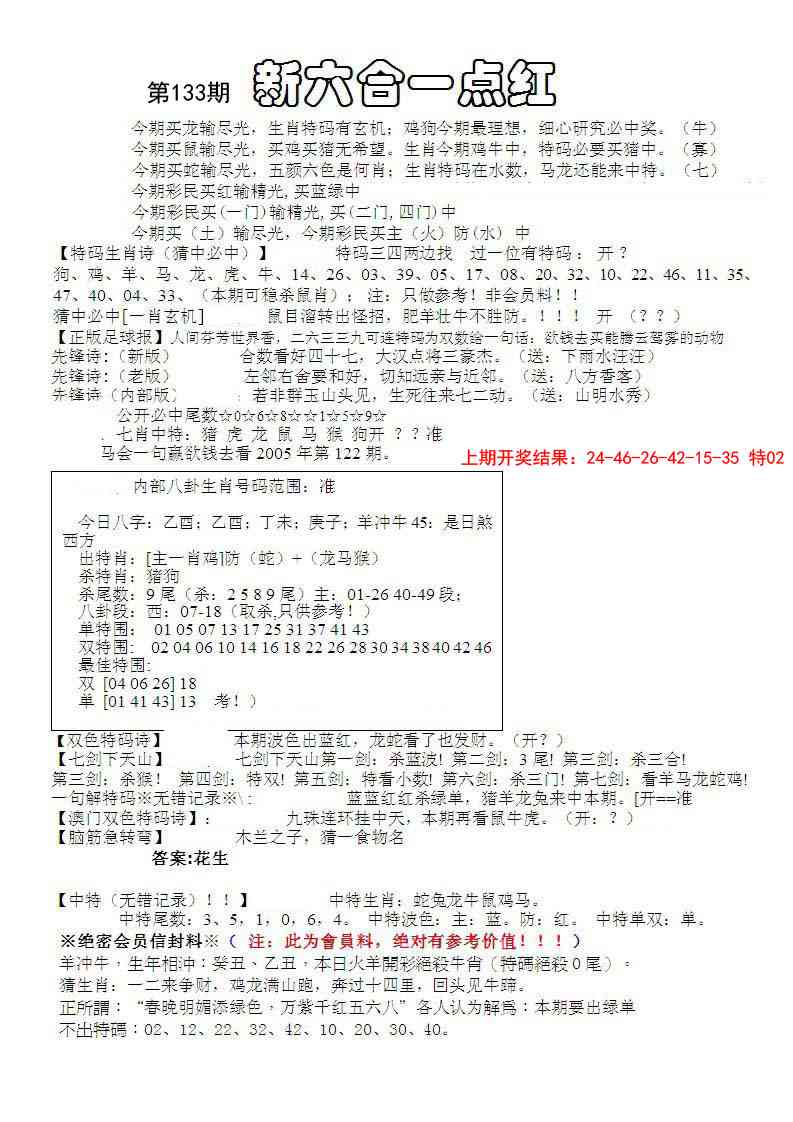 133期六合一点红A[图]