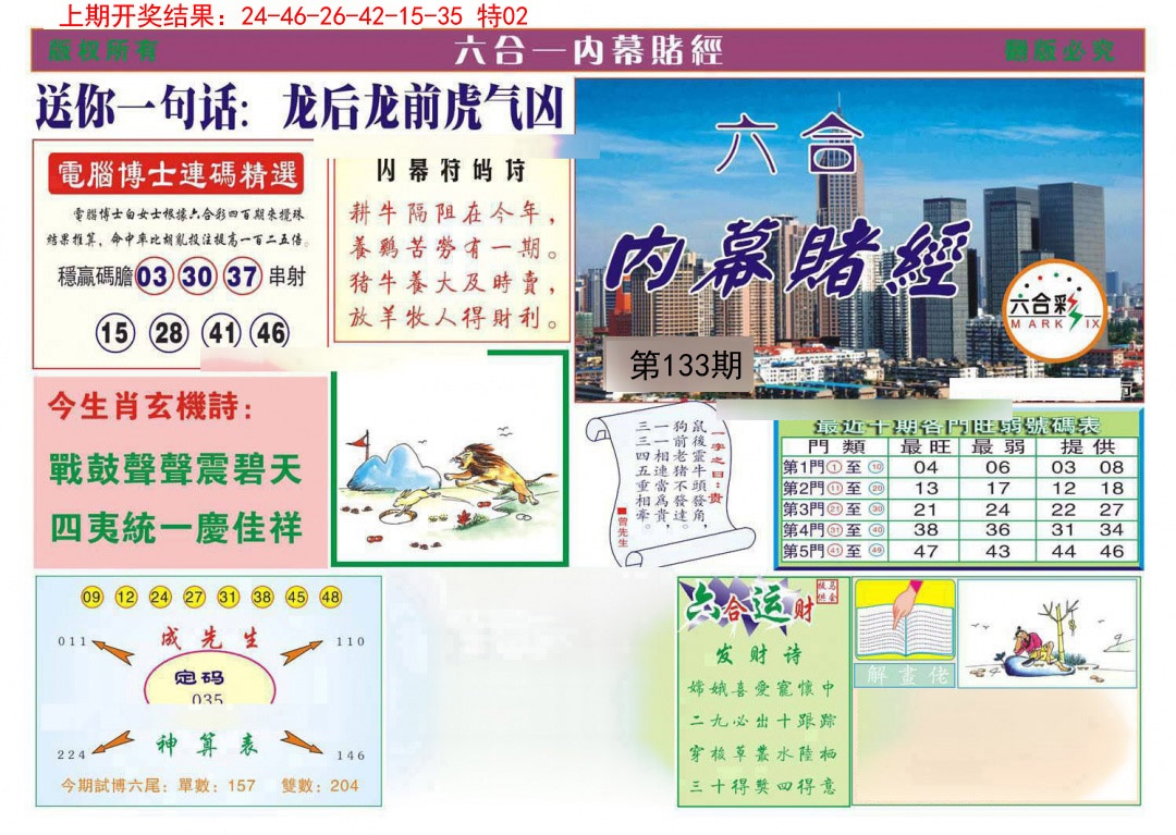 133期内幕赌经[图]