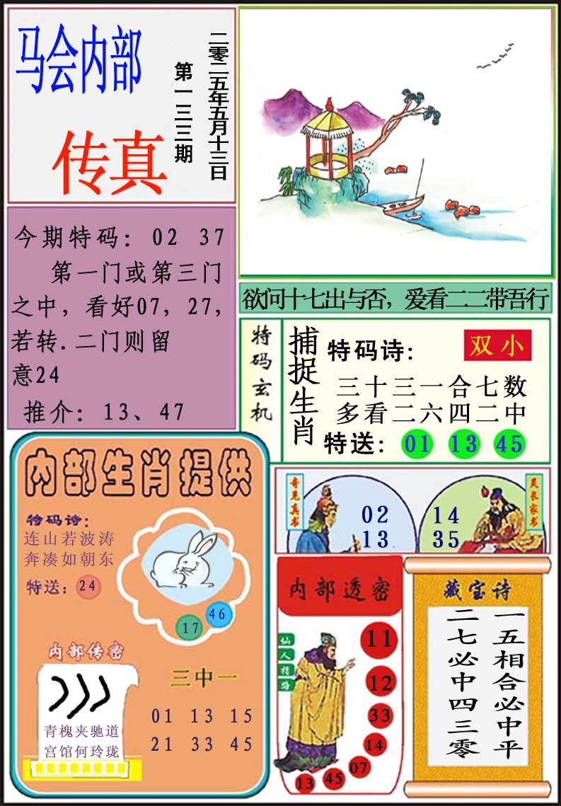 133期马会内部传真[图]
