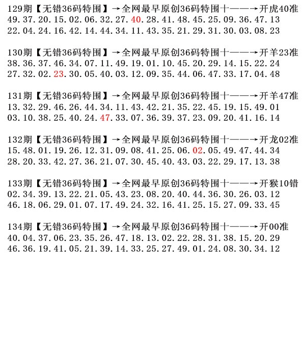 134期36码特围[图]
