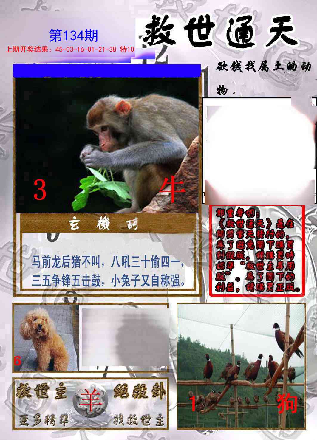 134期救世通天报[图]