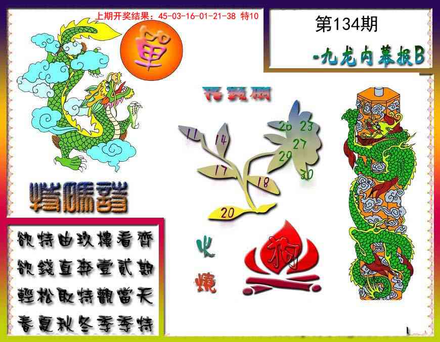 134期九龙内幕特肖图a[图]