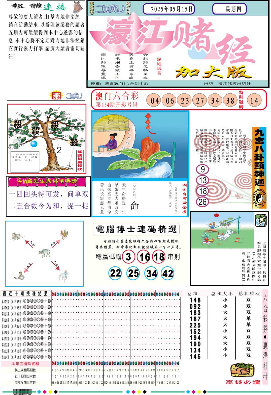 135期濠江赌经A加大版[图]