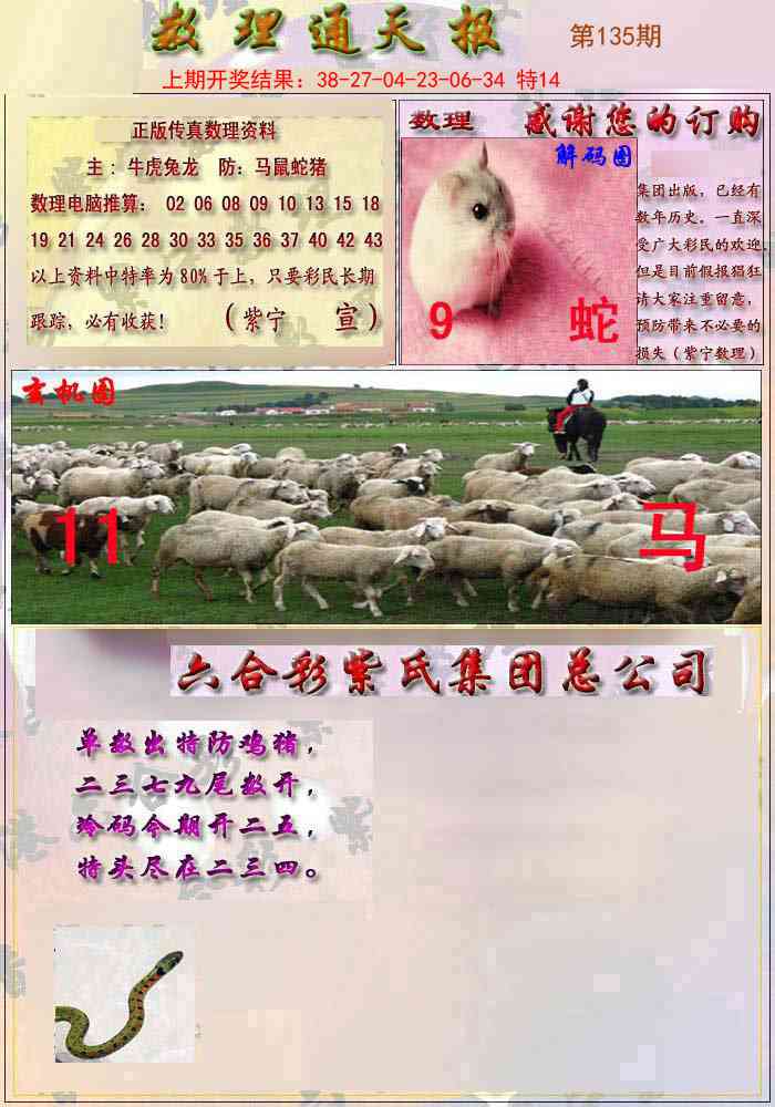 135期数通报[图]