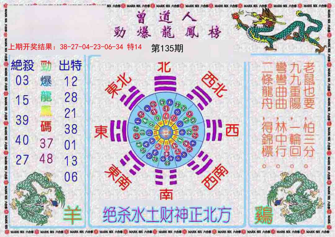 135期曾道人劲爆龙凤榜[图]