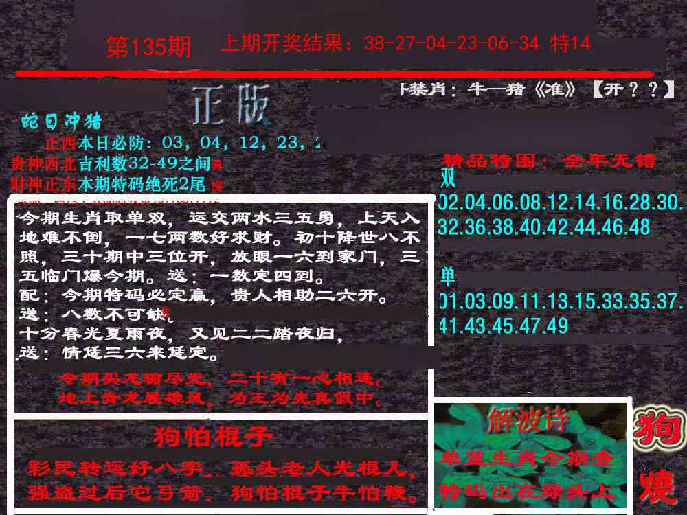 135期新港内幕[图]