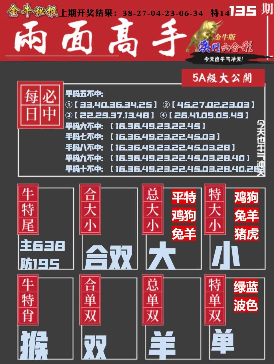 135期金牛两面高手[图]