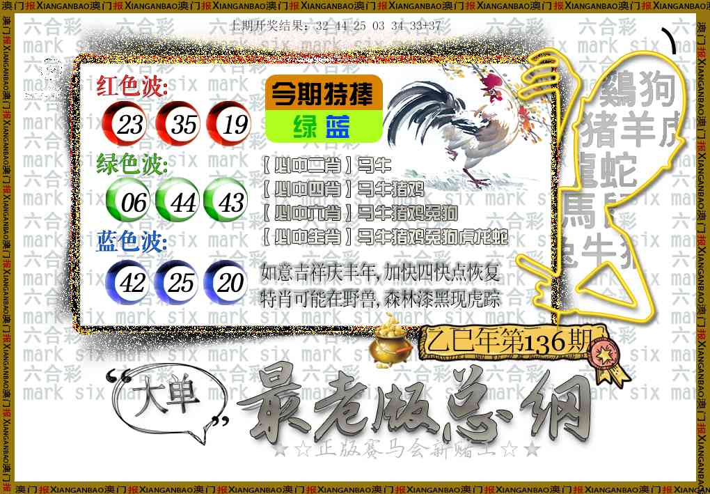 136期最老版总纲[图]