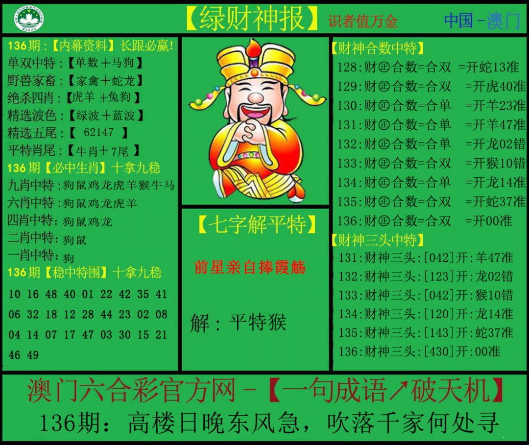 136期绿财神[图]
