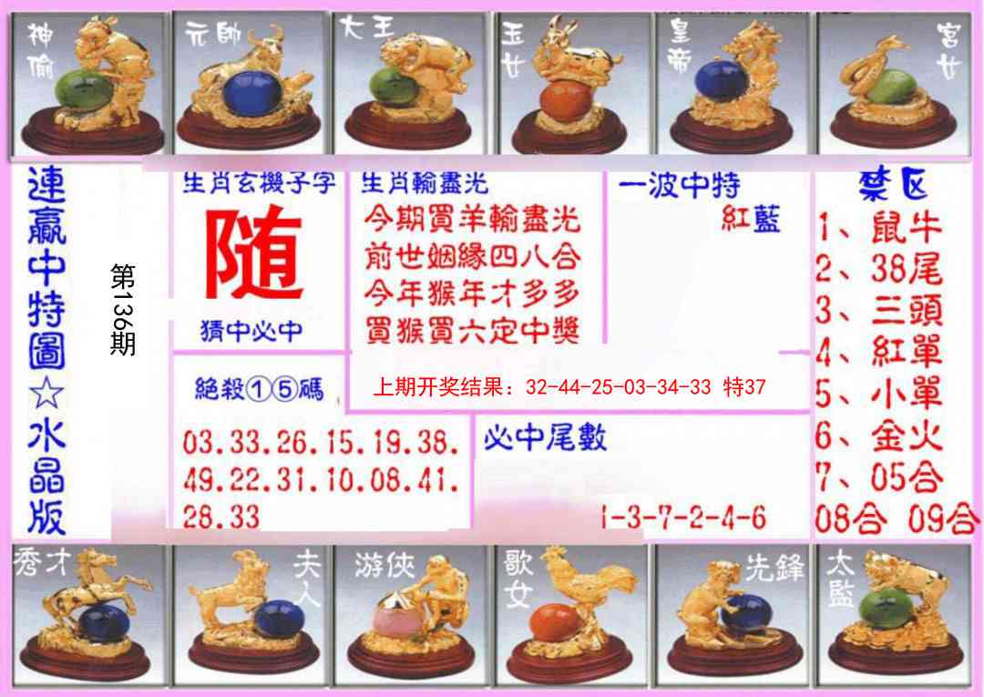 136期连赢中特图（水晶版）[图]