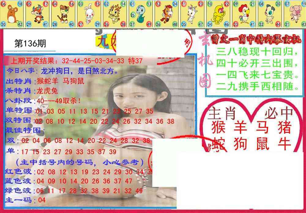 136期特码生肖图[图]