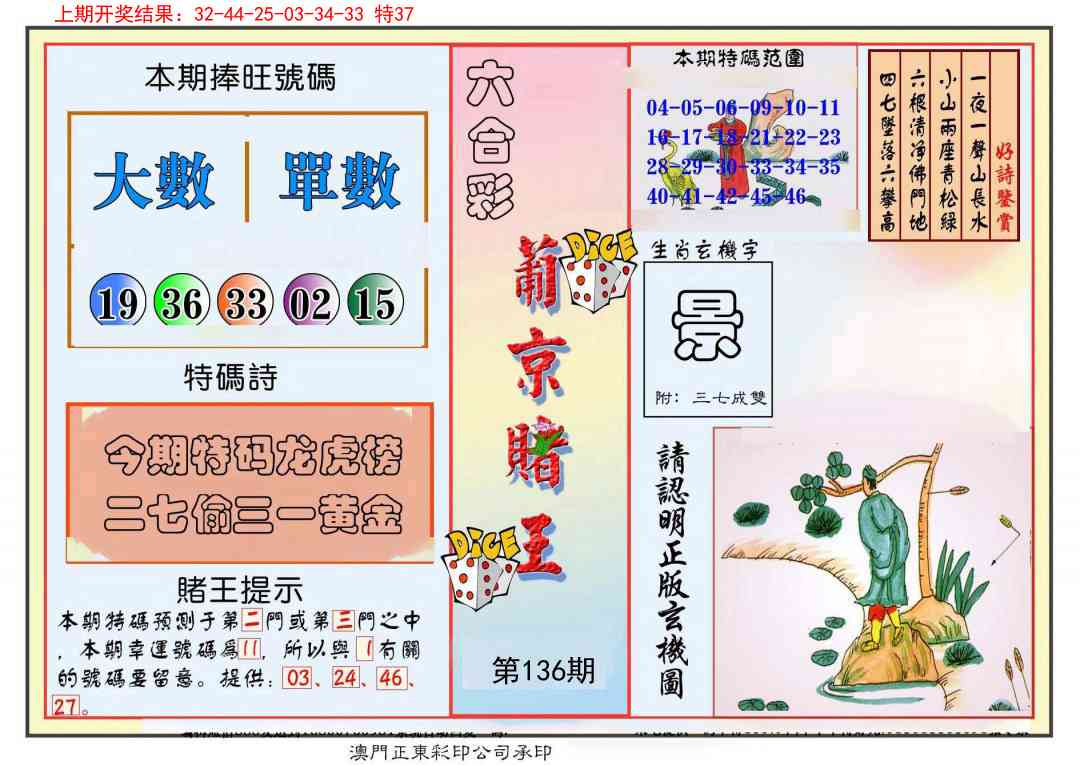 136期葡京赌王彩[图]