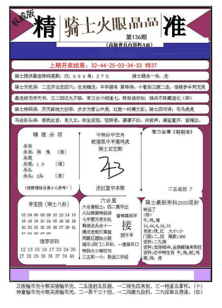 136期骑士火眼晶晶B[图]