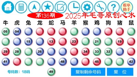 136期毛哥心水[图]