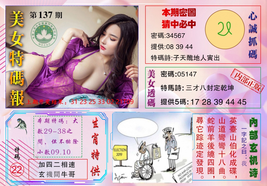 137期美女特码报[图]