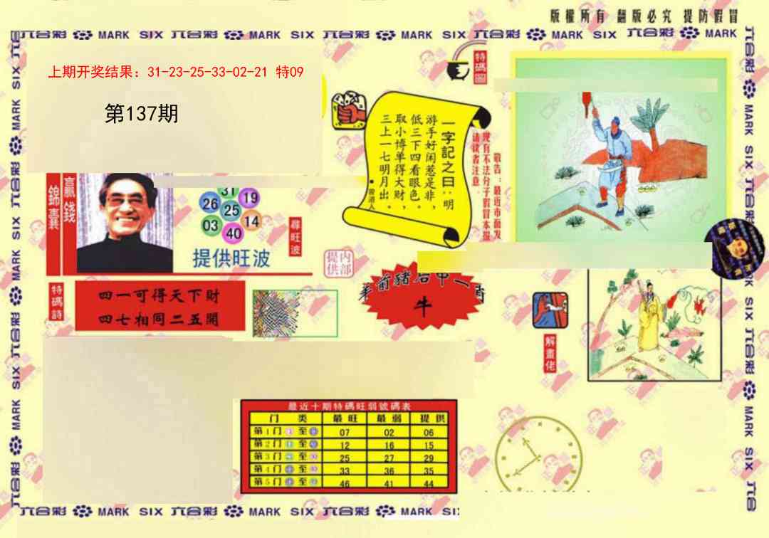 137期特码王(信封)[图]