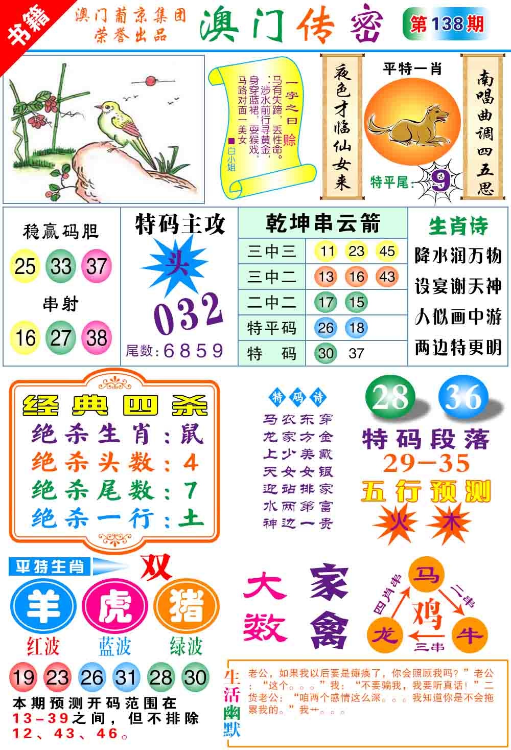 138期澳门传密心水[图]