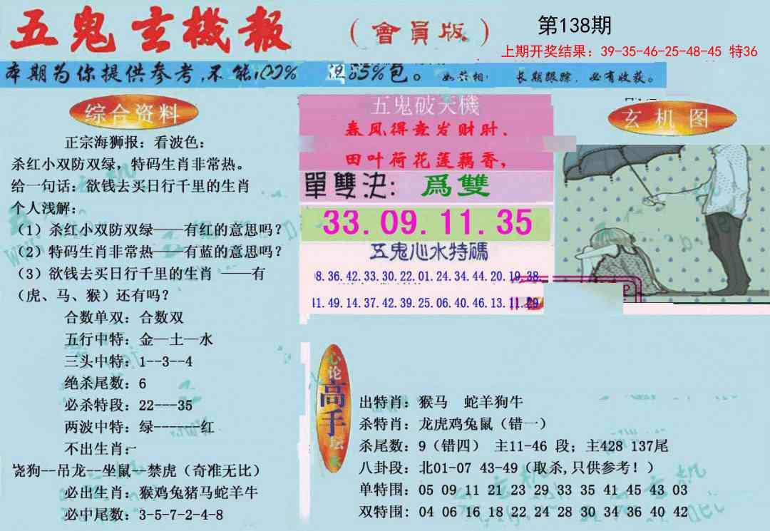 138期新五鬼玄机[图]