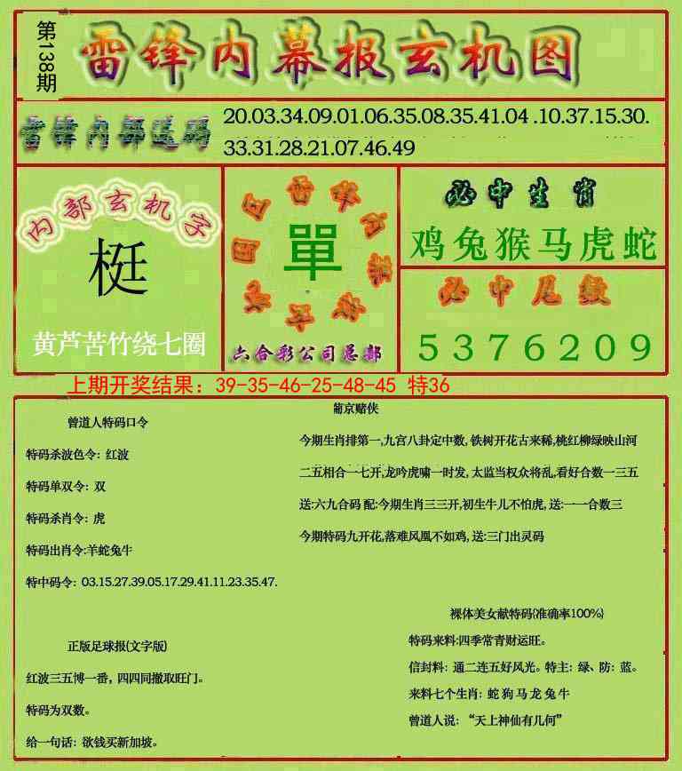 138期雷锋玄机报[图]