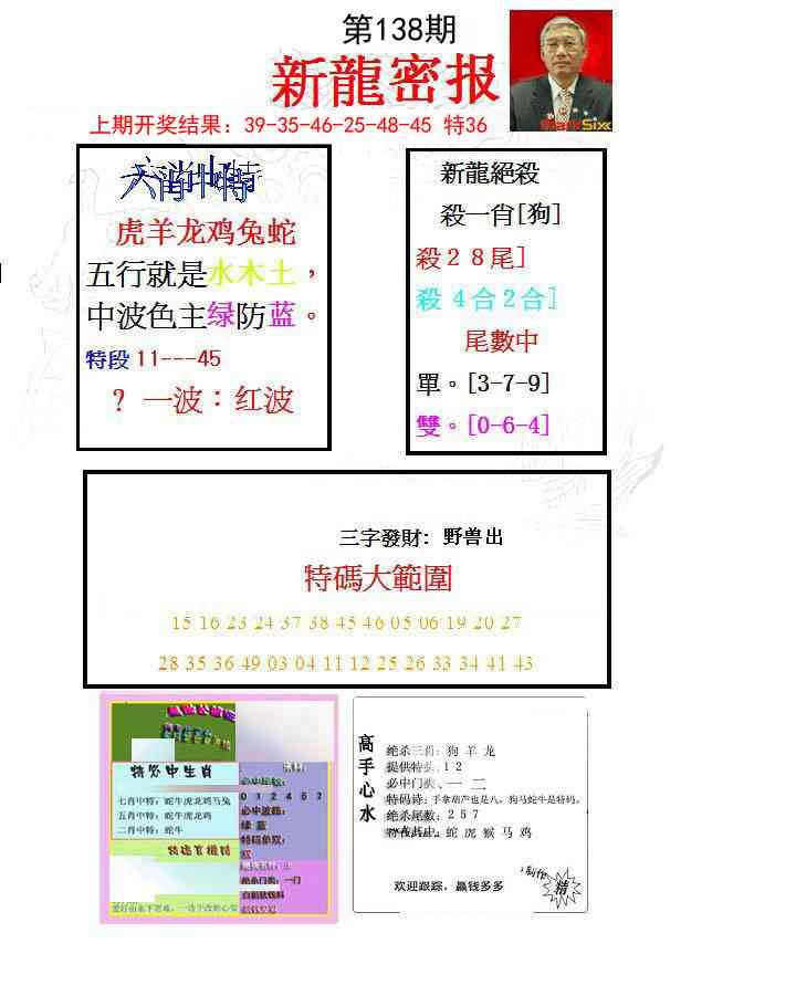 138期新龙密报[图]