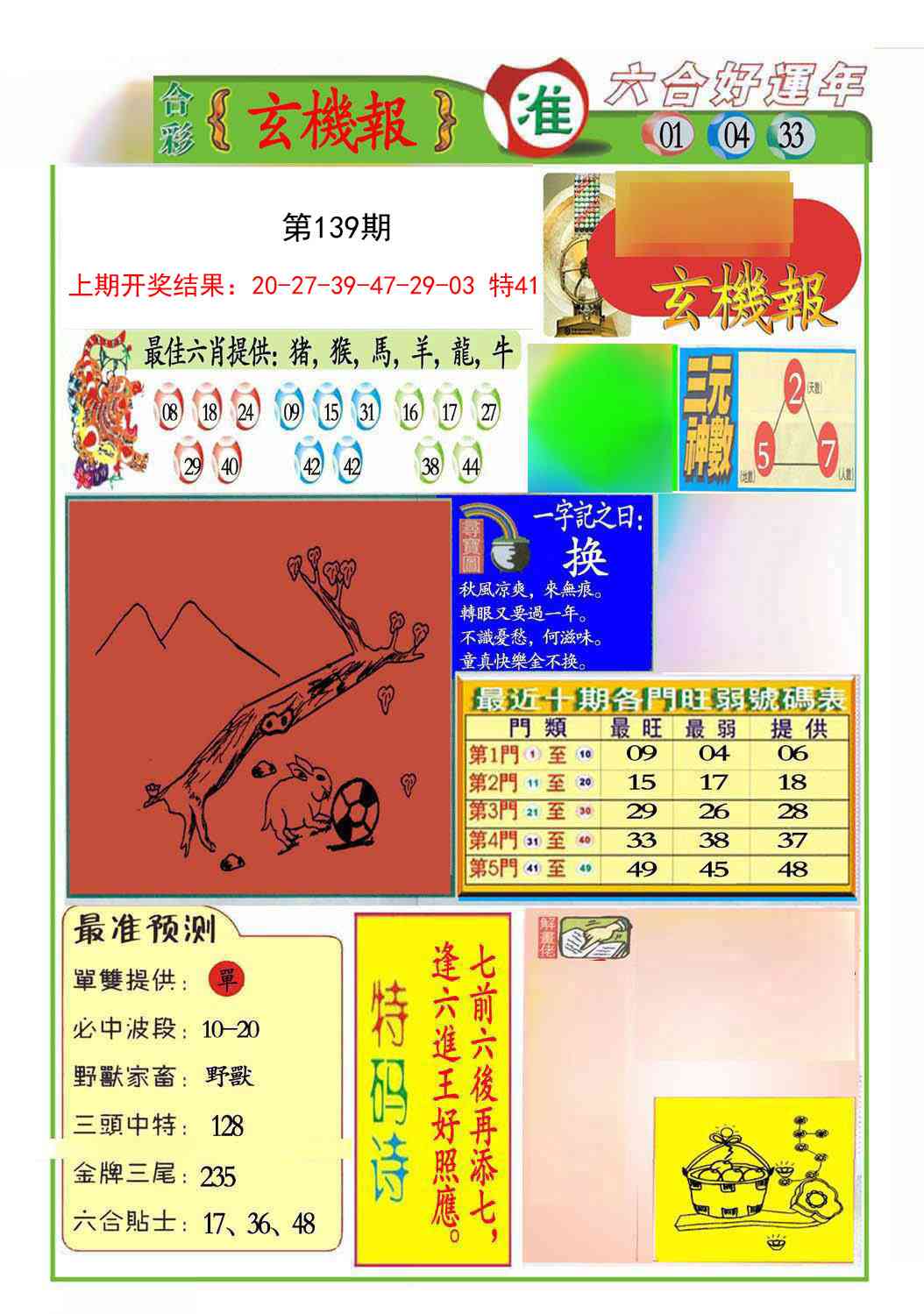 139期九龍玄机报(推荐)[图]
