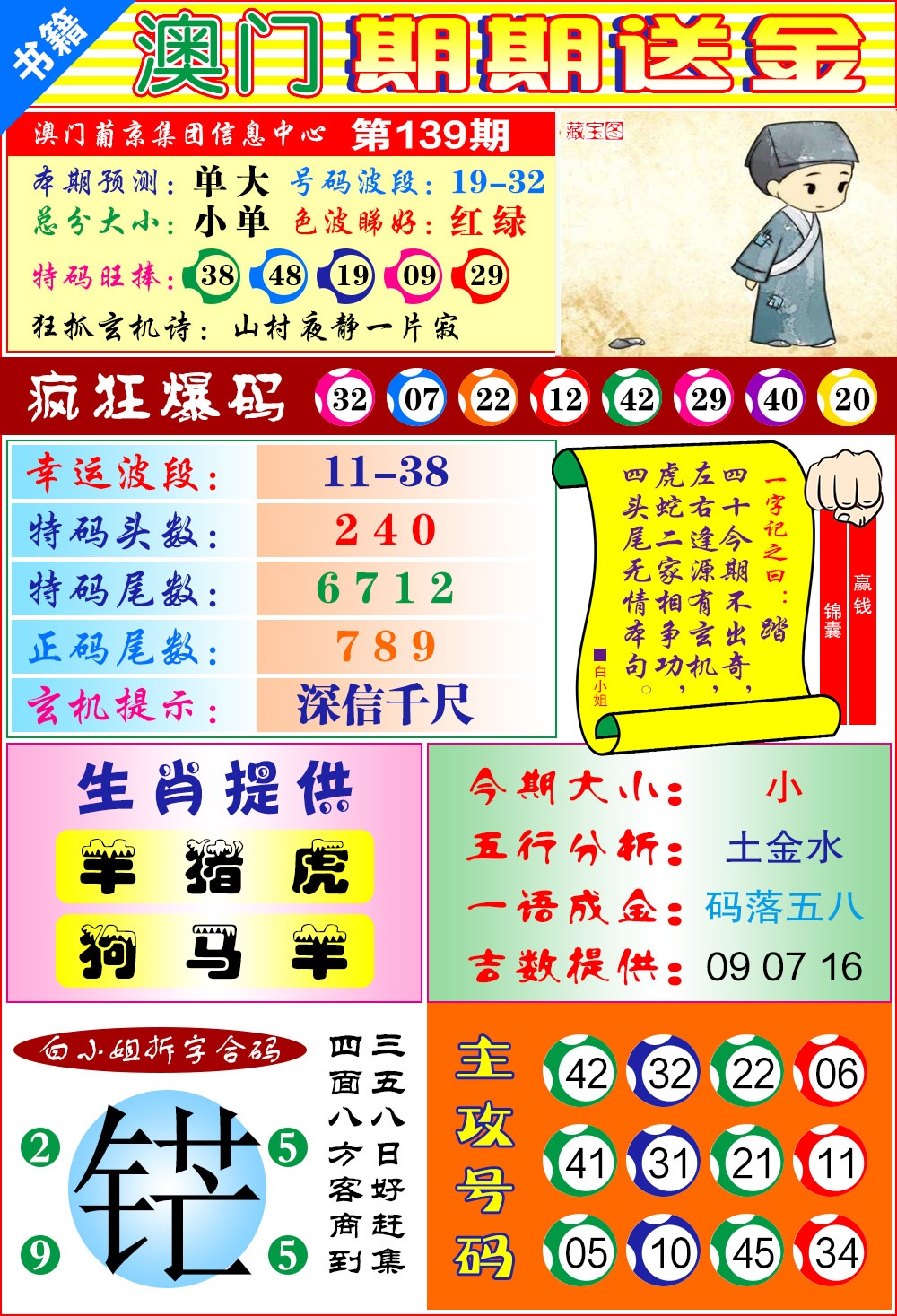 139期澳门期期送金[图]