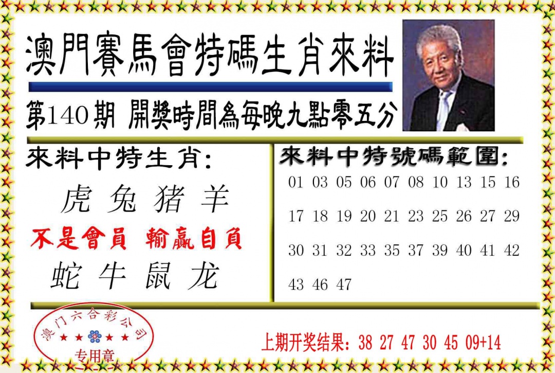 140期特码生肖来料[图]