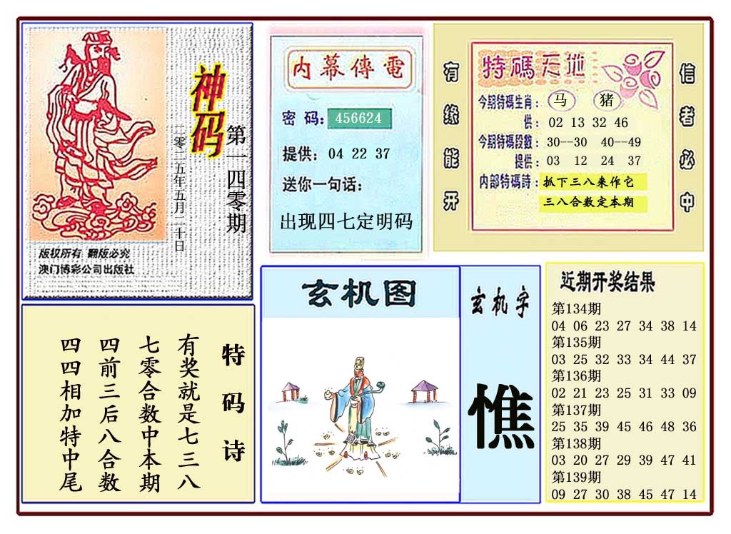 140期黄大仙神码[图]