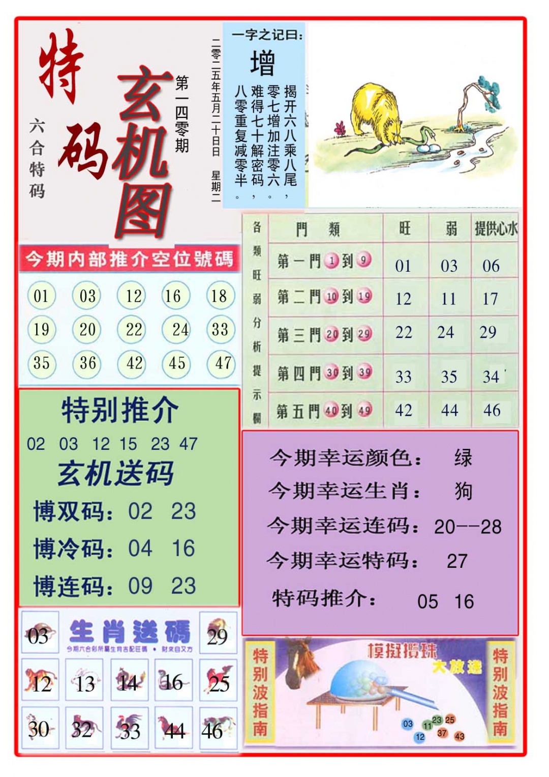 140期特码玄机图[图]