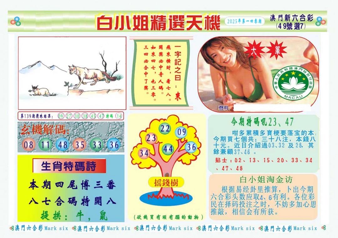 140期白小姐精选玄机A[图]