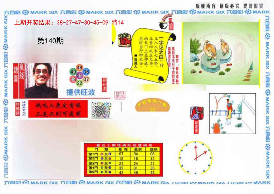 140期心水特码(信封)[图]