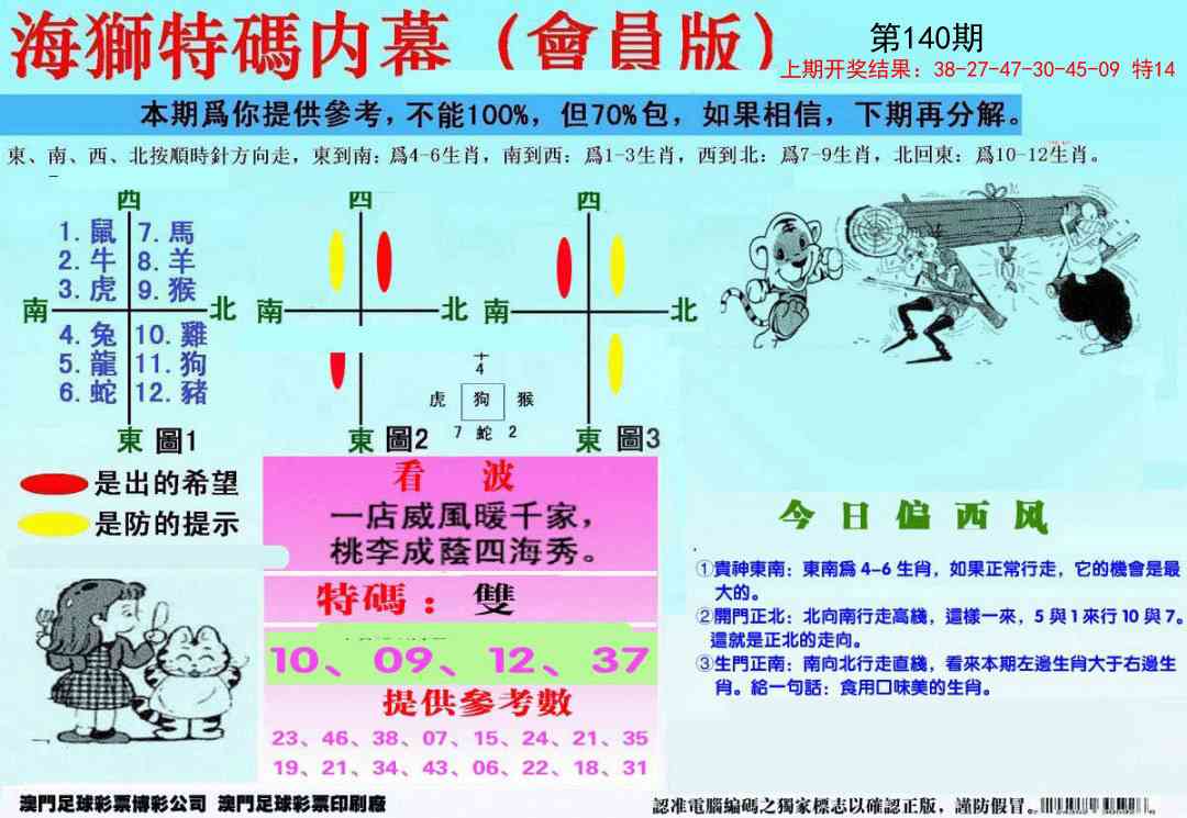 140期另版海狮特码内幕报[图]