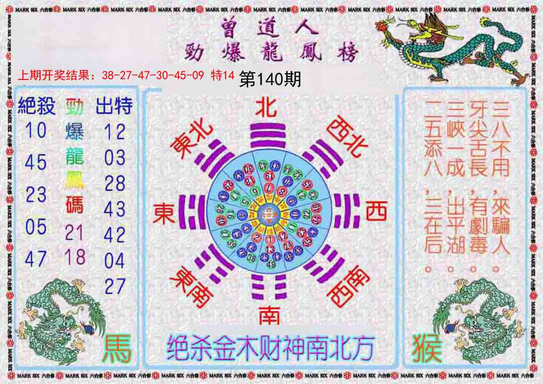 140期曾道人劲爆龙凤榜[图]