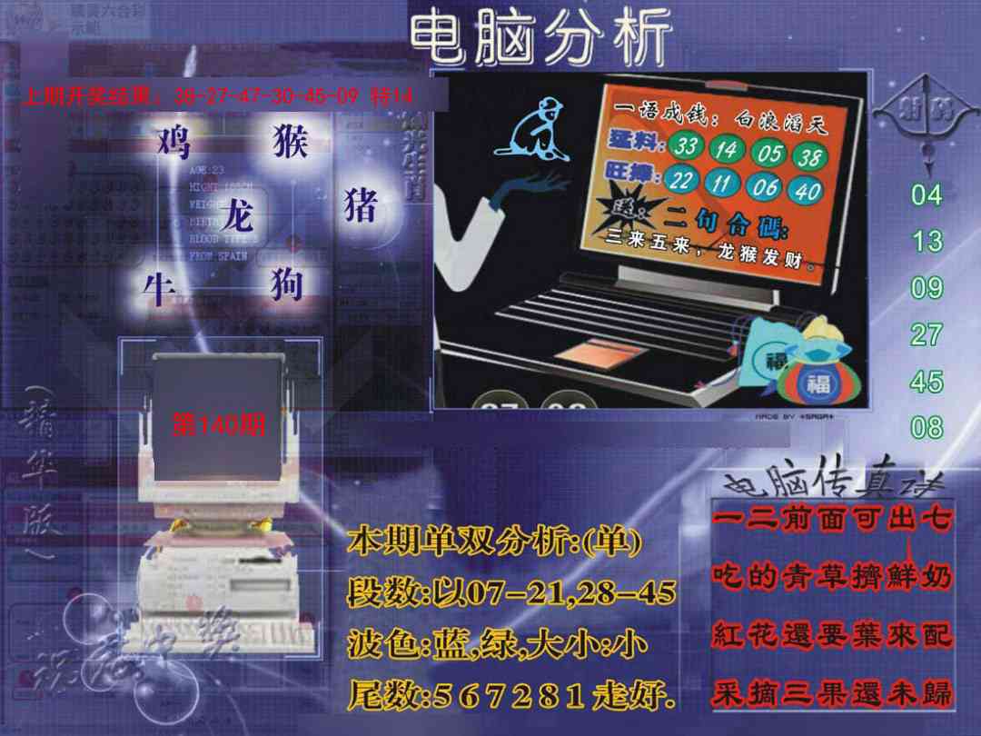 140期正版电脑分析贴士報[图]