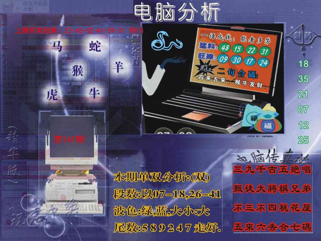 141期正版电脑分析贴士報[图]