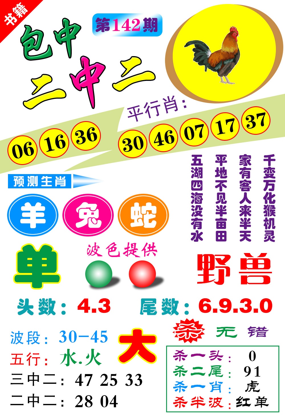 142期澳门预测生肖[图]