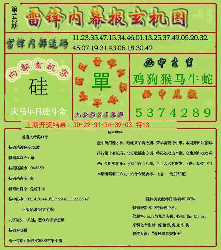 142期雷锋玄机报[图]
