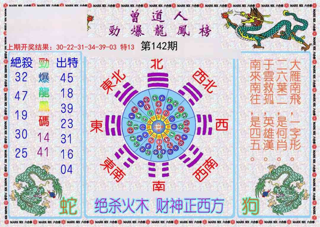 142期曾道人劲爆龙凤榜[图]