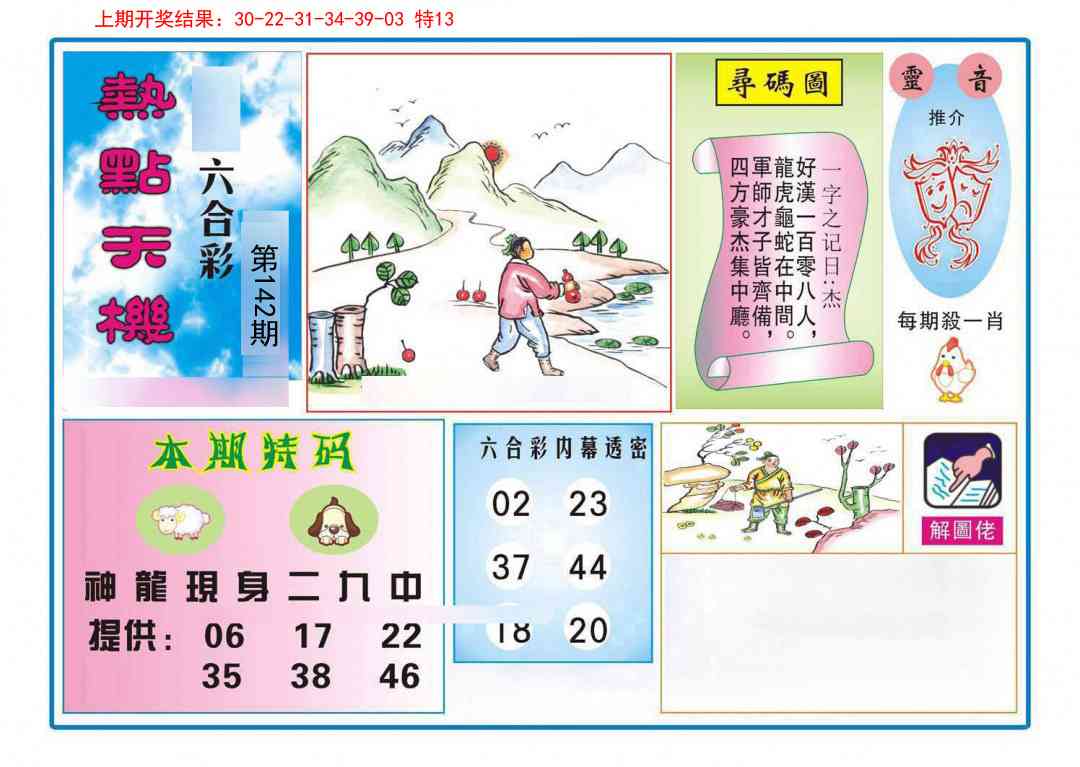 142期热点天机[图]