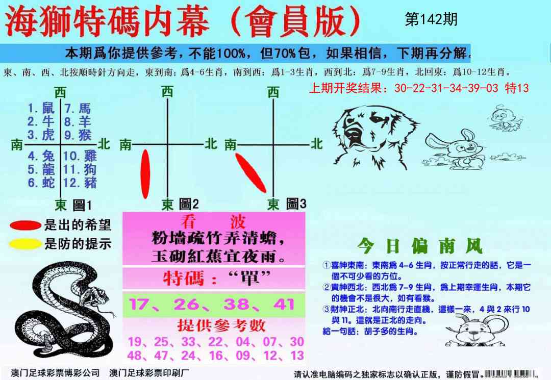 142期海狮特码会员报[图]