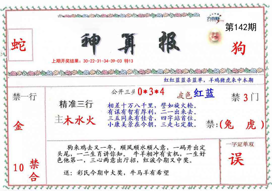142期神算報[图]