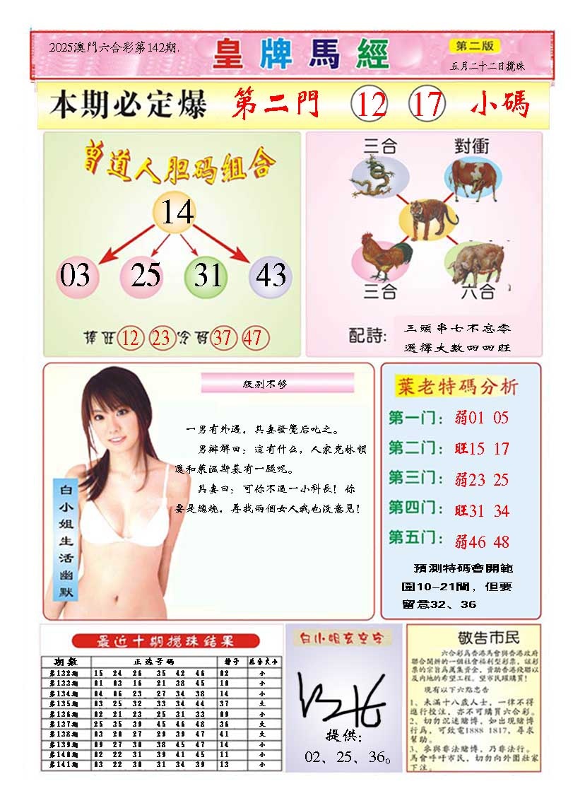 142期皇版马经B[图]