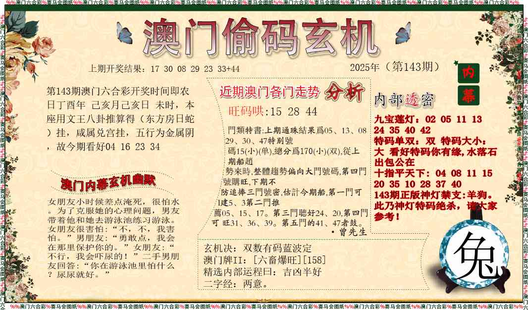 143期偷码玄机[图]
