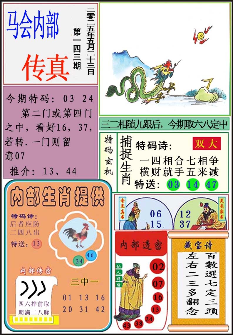 143期马会内部传真[图]