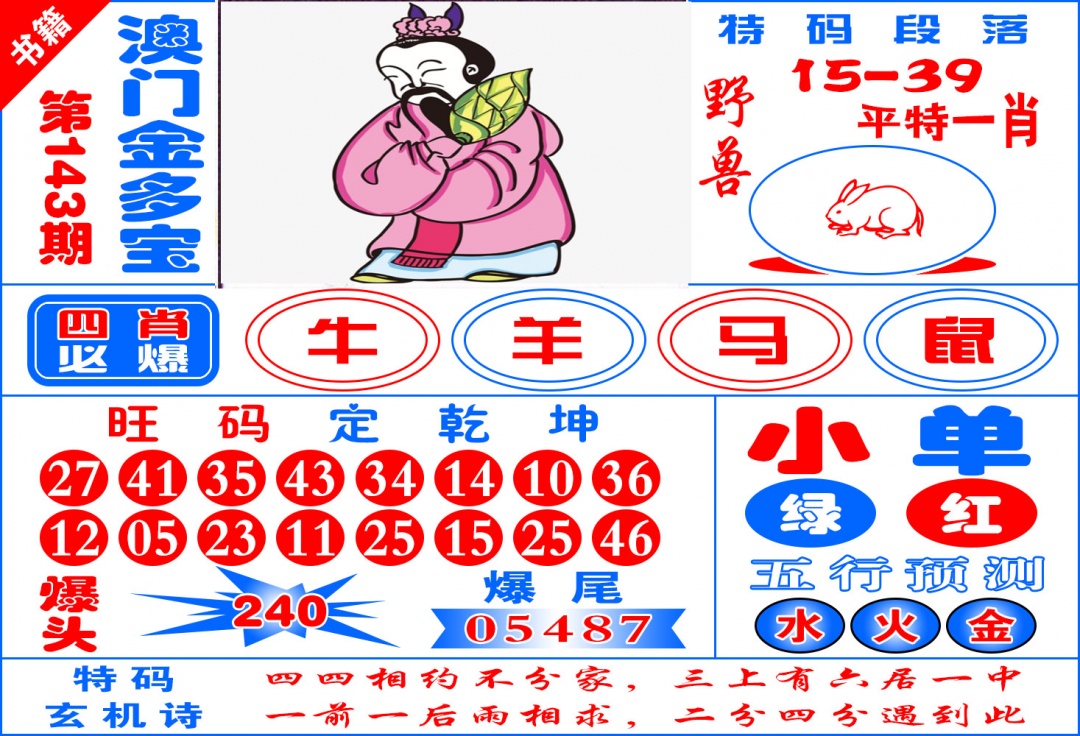 143期澳门金元宝[图]