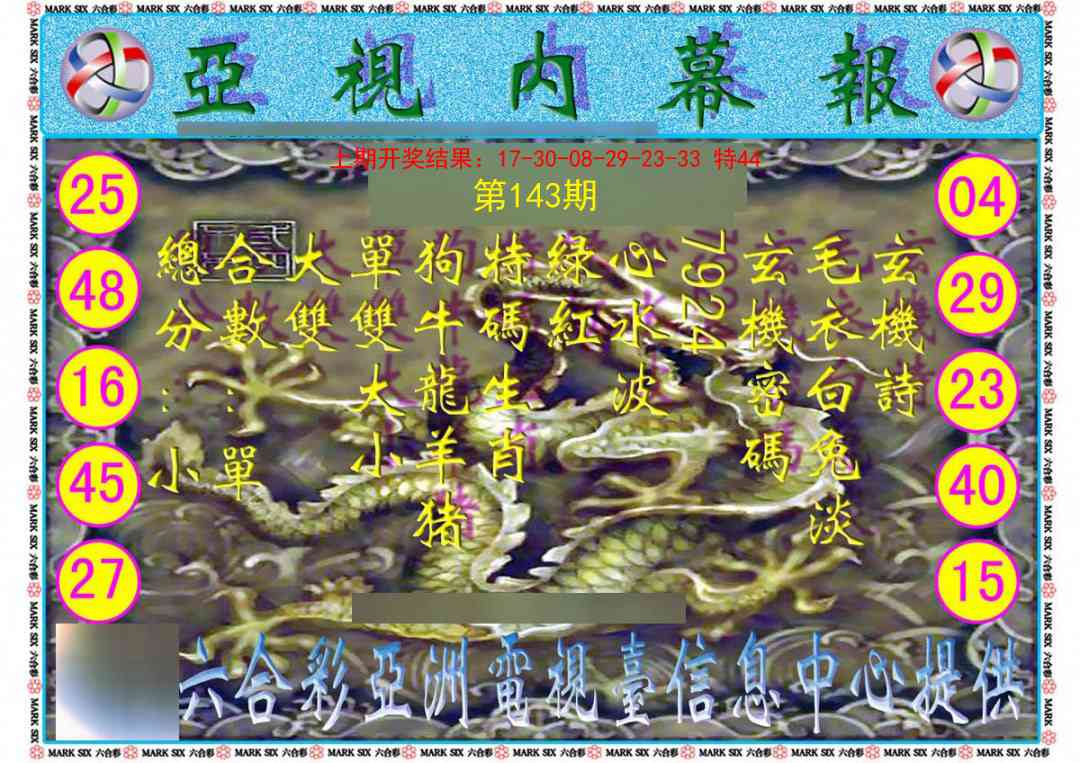 143期亚视内幕报[图]