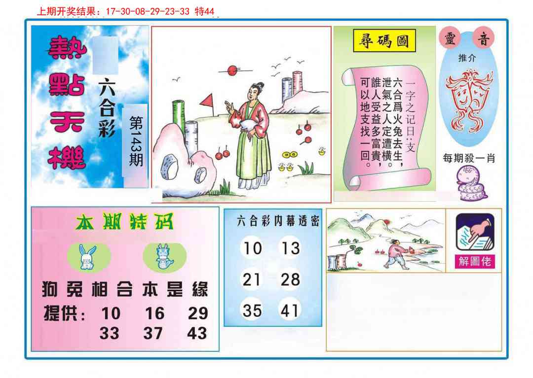 143期热点天机[图]