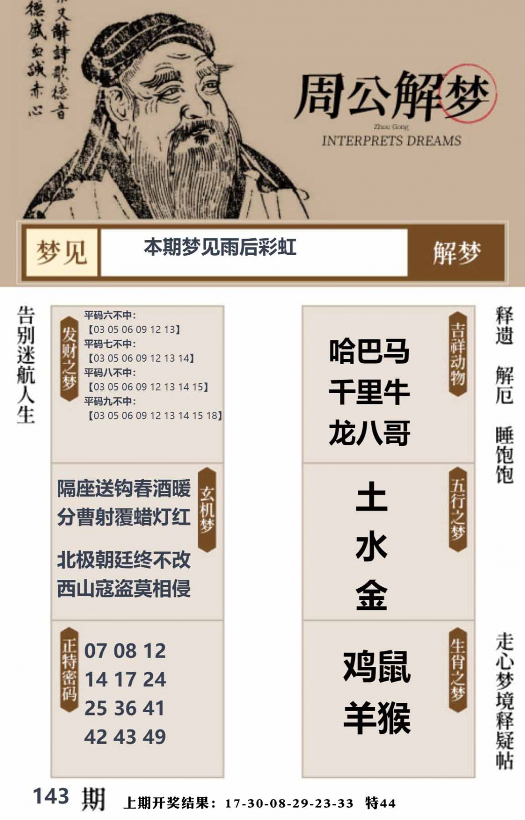143期周公解梦贴[图]