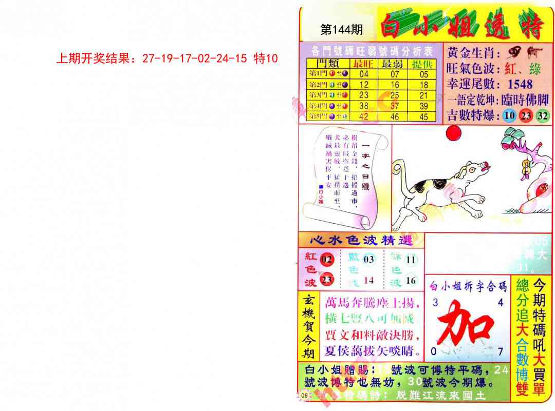 144期白小姐透特[图]